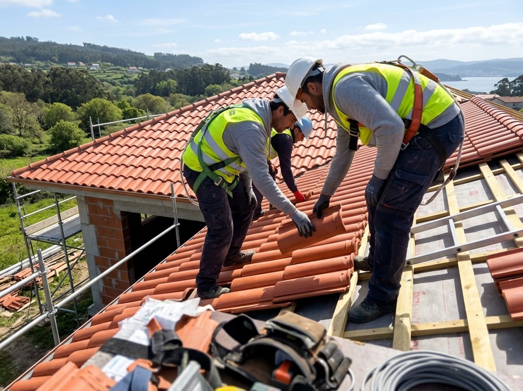 Foto 1 Instalación de nuevas cubiertas para viviendas y edificios en Narón