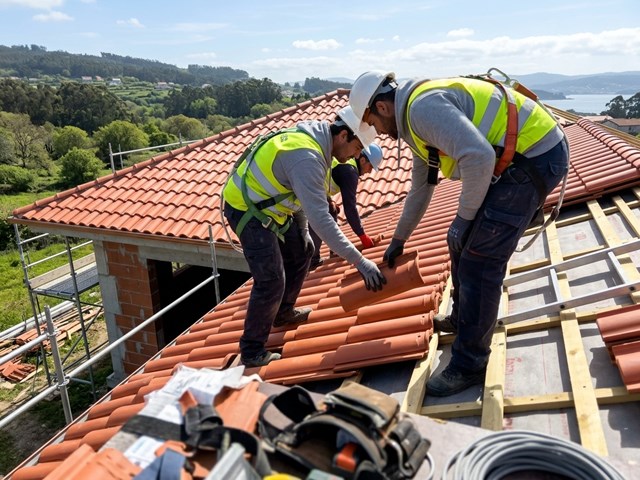 Instalación de nuevas cubiertas para viviendas y edificios en Narón