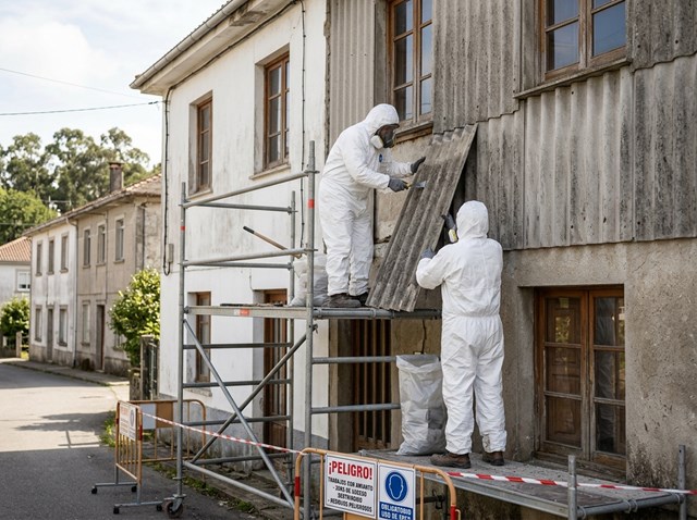 Retirada de amianto en edificios residenciales antiguos en Narón - Imagen 1