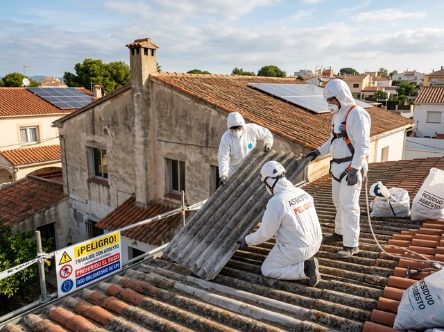 Retirada de cubiertas de amianto en comunidades de propietarios en Ferrol - Imagen 1