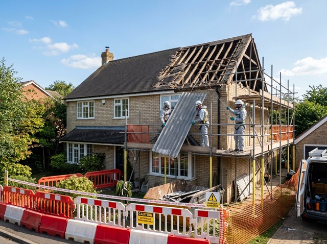 Retirada de cubiertas de uralita con amianto en viviendas unifamiliares en Santiago - Imagen 1