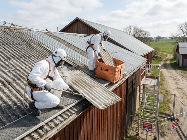 Retirada de cubiertas de uralita en explotaciones agrícolas y ganaderas en A Coruña - Imagen 1